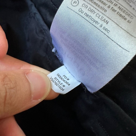 VINCE Womens Large Pockets Cotton Ankle Pants Washed Navy #V547921634 - Picture 11 of 14